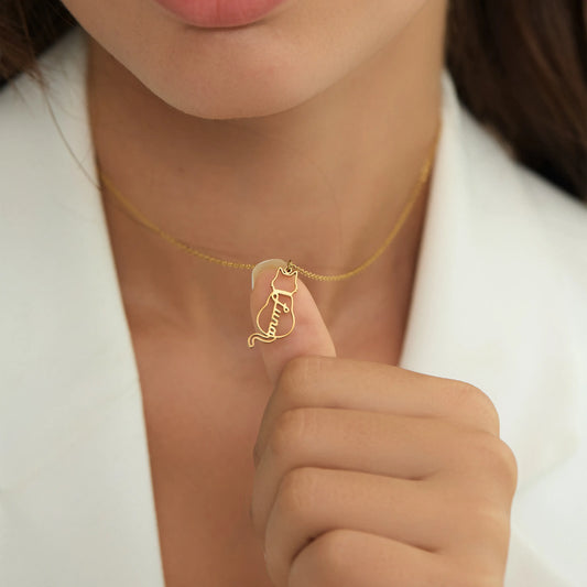 Personalizuotas katės vardo vėrinys