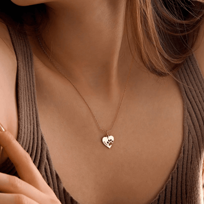 Personalizuotas letenėlės ir širdelės vėrinys su vardu