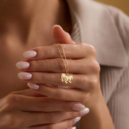 Personalizuotas letenėlės ir širdelės vėrinys su vardu